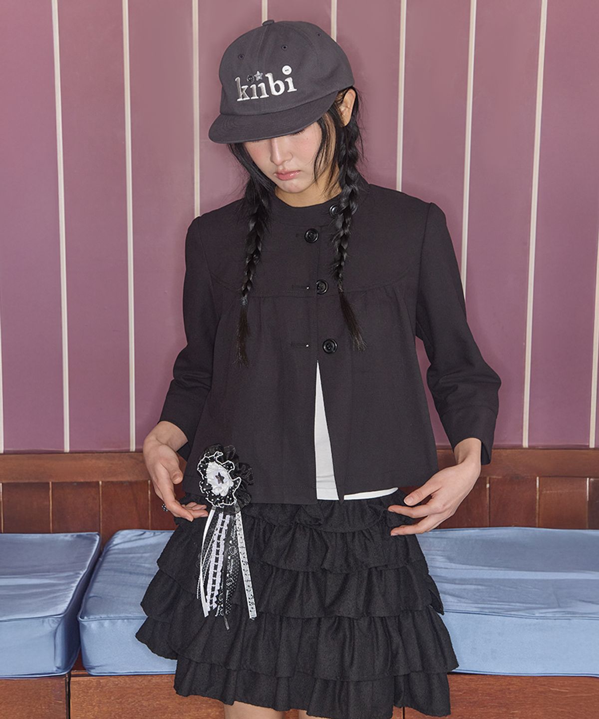 키이비(KIIBI) logo button cap black
