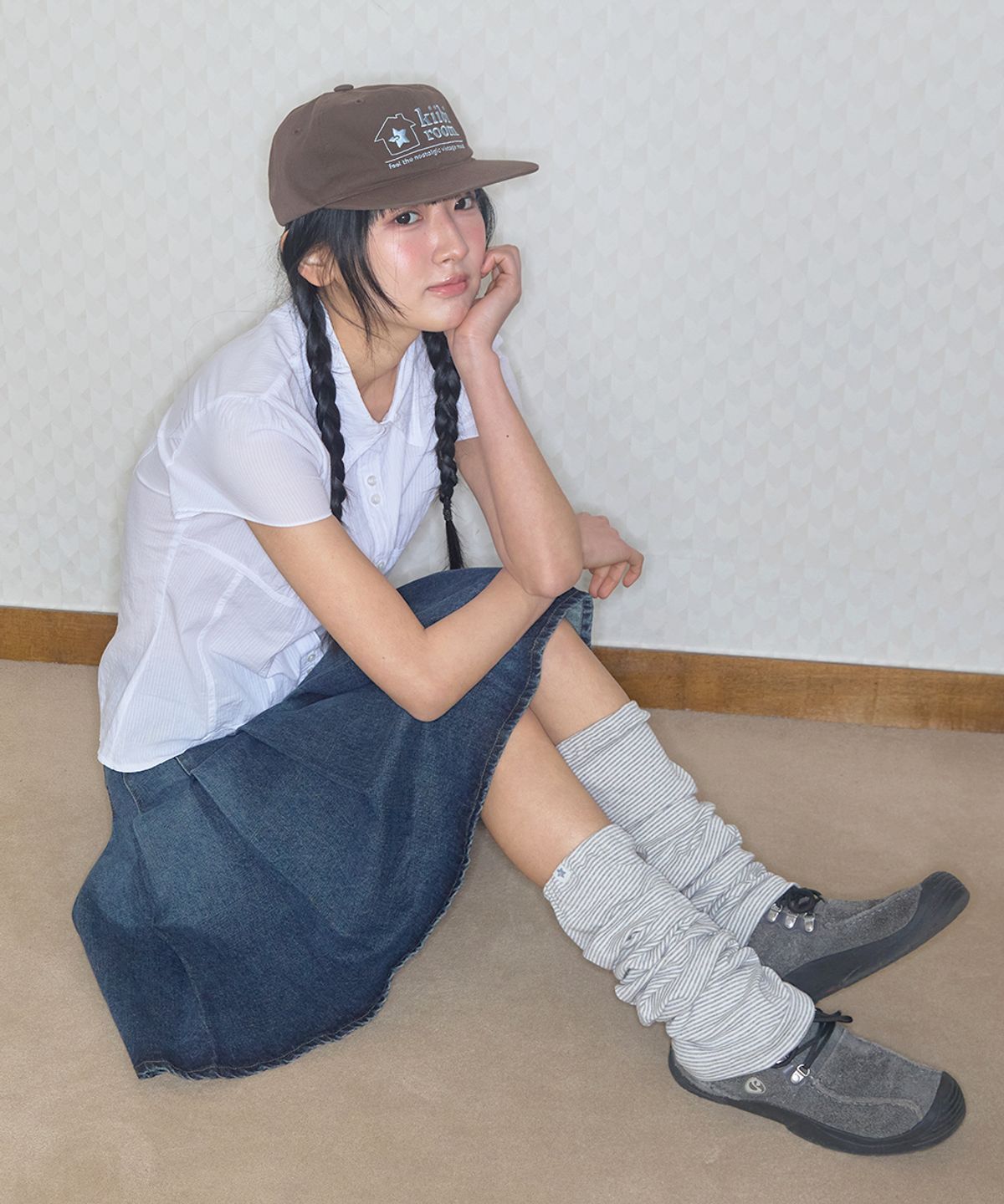키이비(KIIBI) vintage room cap brown
