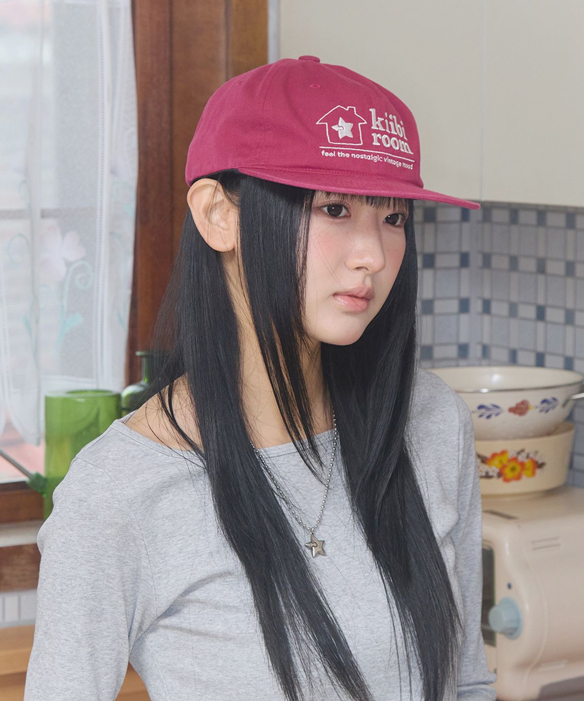 키이비(KIIBI) vintage room cap red