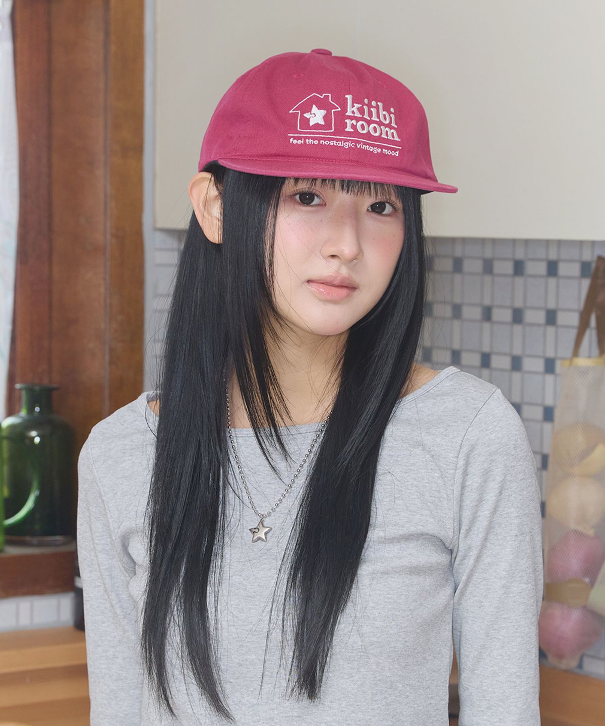 키이비(KIIBI) vintage room cap red