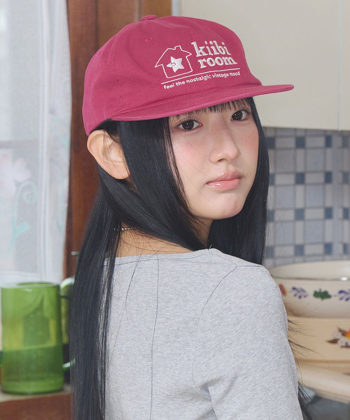 키이비(KIIBI) vintage room cap red