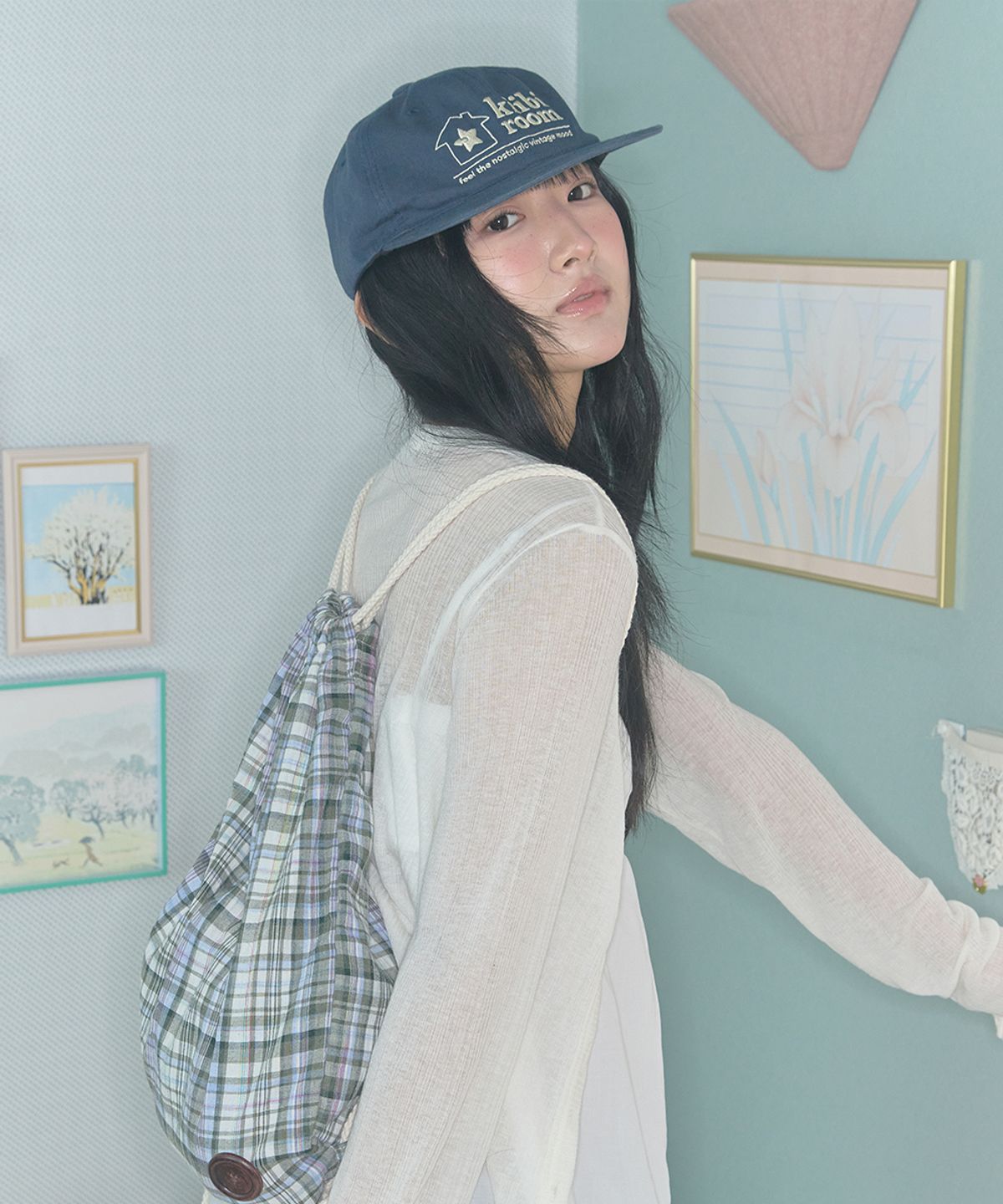 키이비(KIIBI) vintage room cap navy