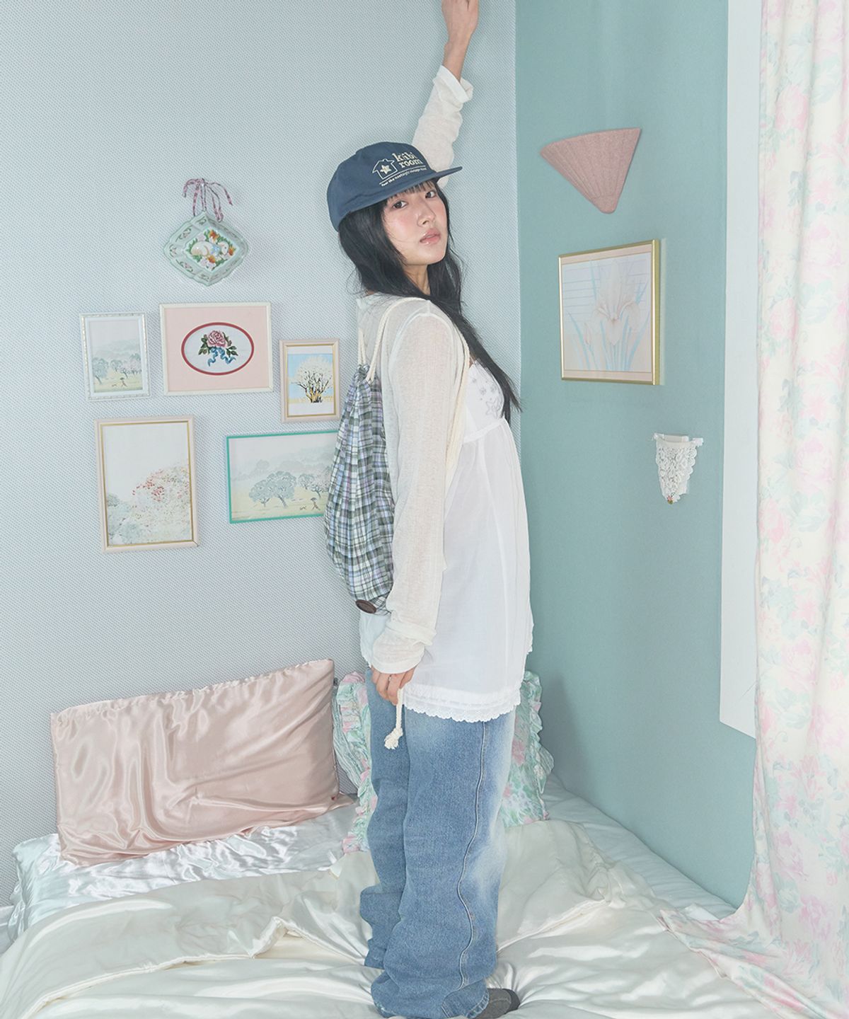 키이비(KIIBI) vintage room cap navy