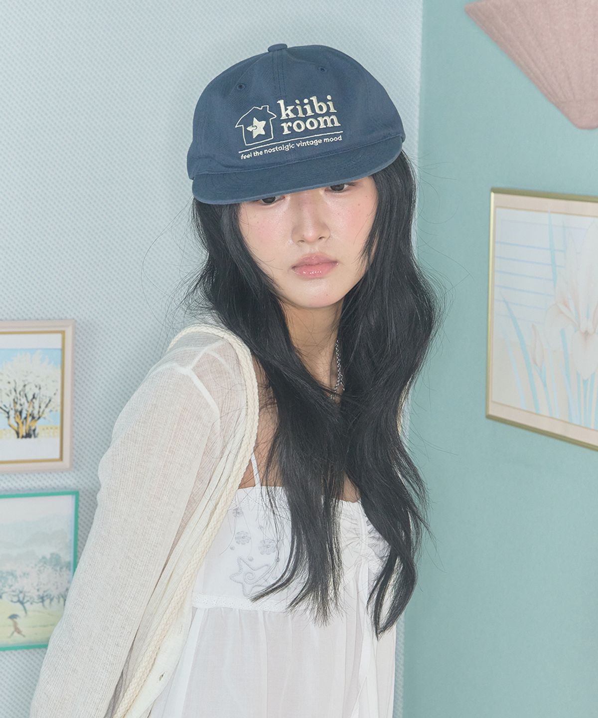 키이비(KIIBI) vintage room cap navy