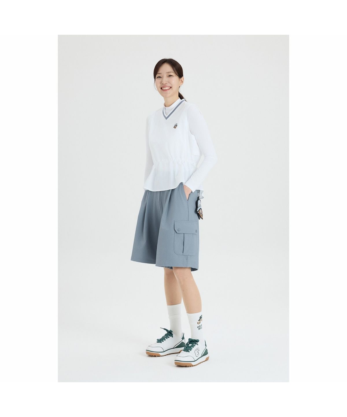 골든베어(GOLDEN BEAR) (W) Bermuda Woven Pants G5PAM26401LBX