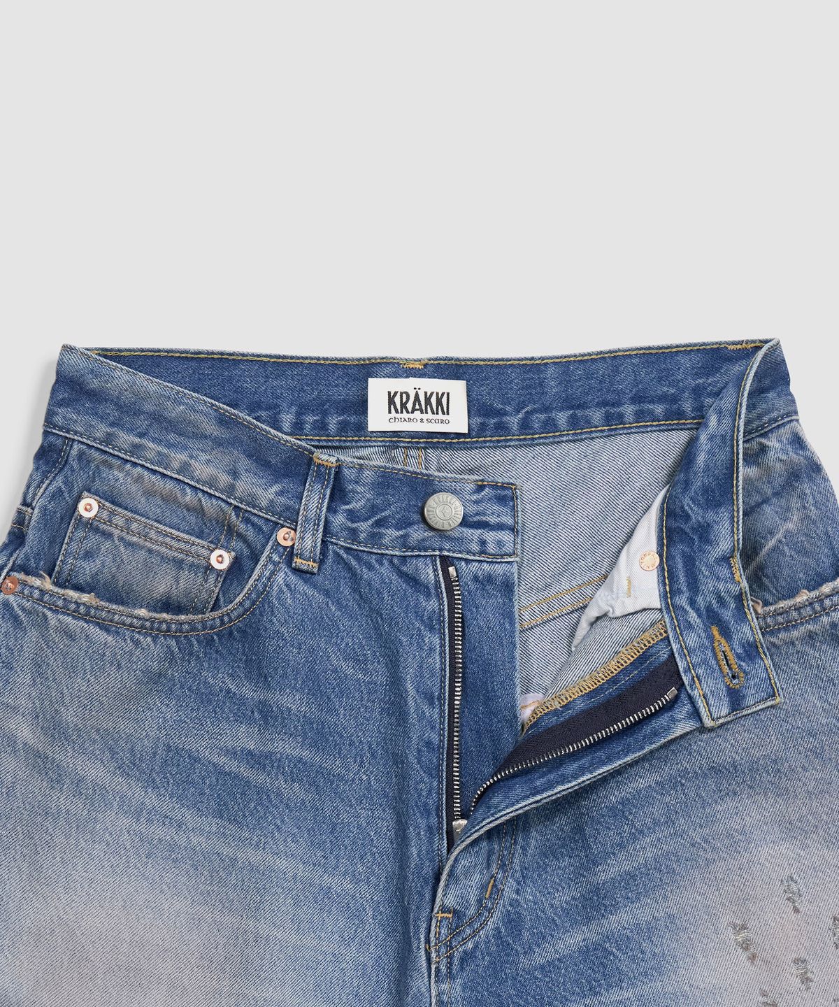 크래키(KRAKKI) [Women] A-Wide Denim_Indigo [KR265PWN441]