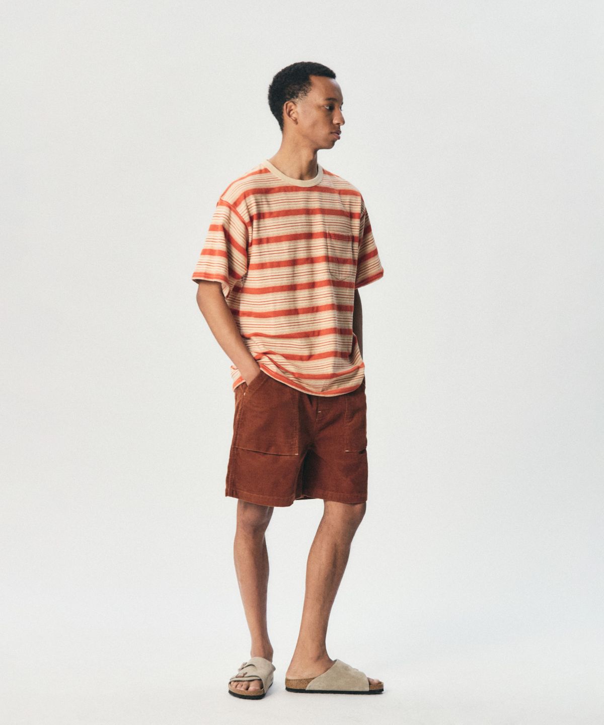 에스피오나지(ESPIONAGE) Surfer Shorts (Corduroy) Brick