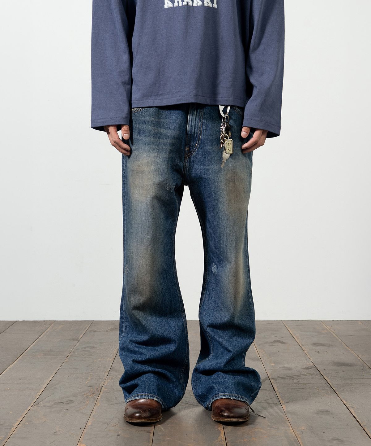 크래키(KRAKKI) [Men] Bootcut Denim_Indigo [KR265PMN421]