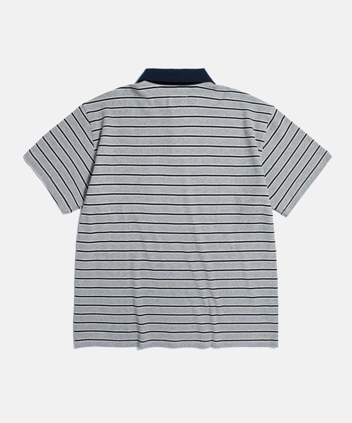 에스피오나지(ESPIONAGE) Multi Border Waffle Polo Grey