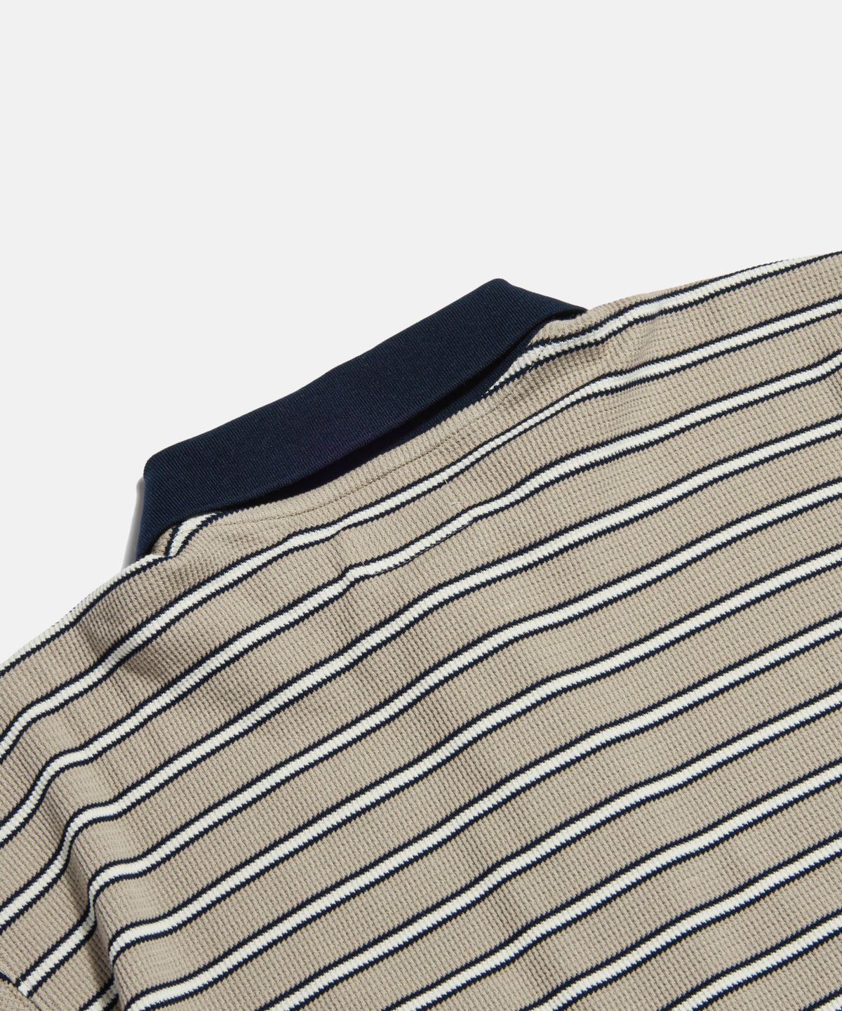 에스피오나지(ESPIONAGE) Multi Border Waffle Polo Beige