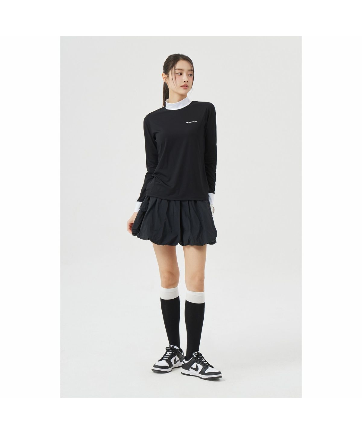 골든베어(GOLDEN BEAR) (W) Ballon-fit Skirt G5KCM26401BKX