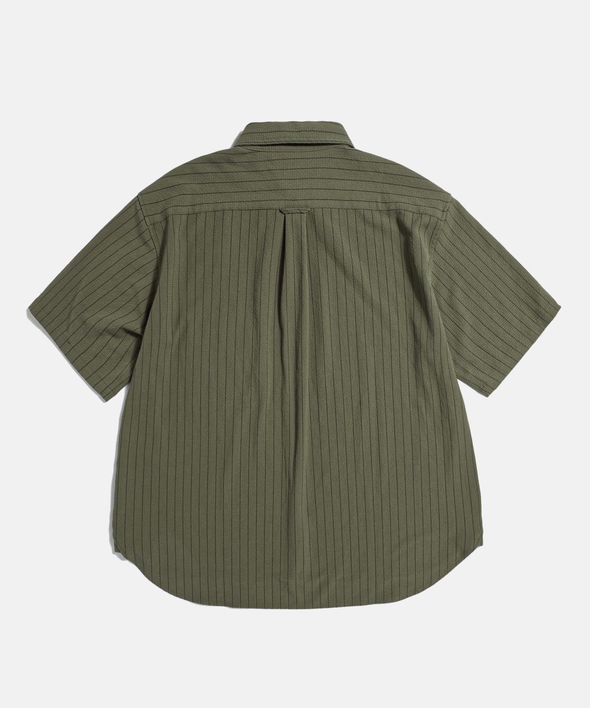 에스피오나지(ESPIONAGE) Seersucker Flap Pocket S/S Shirt Olive