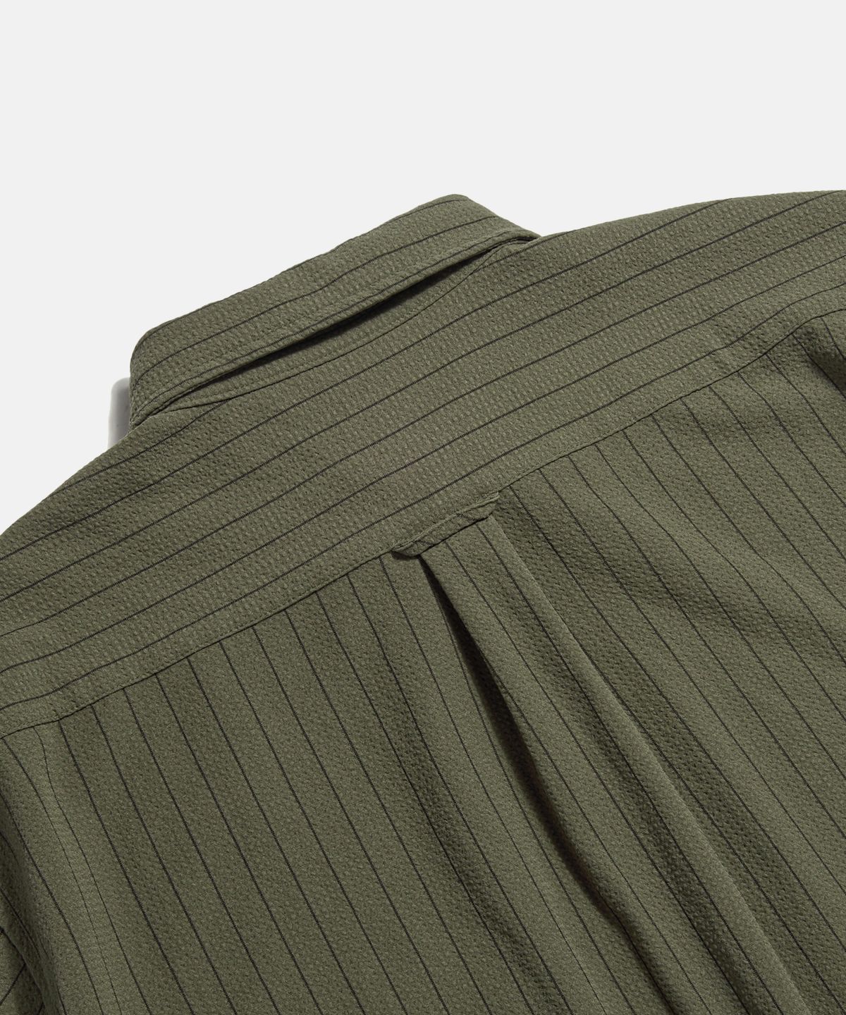 에스피오나지(ESPIONAGE) Seersucker Flap Pocket S/S Shirt Olive