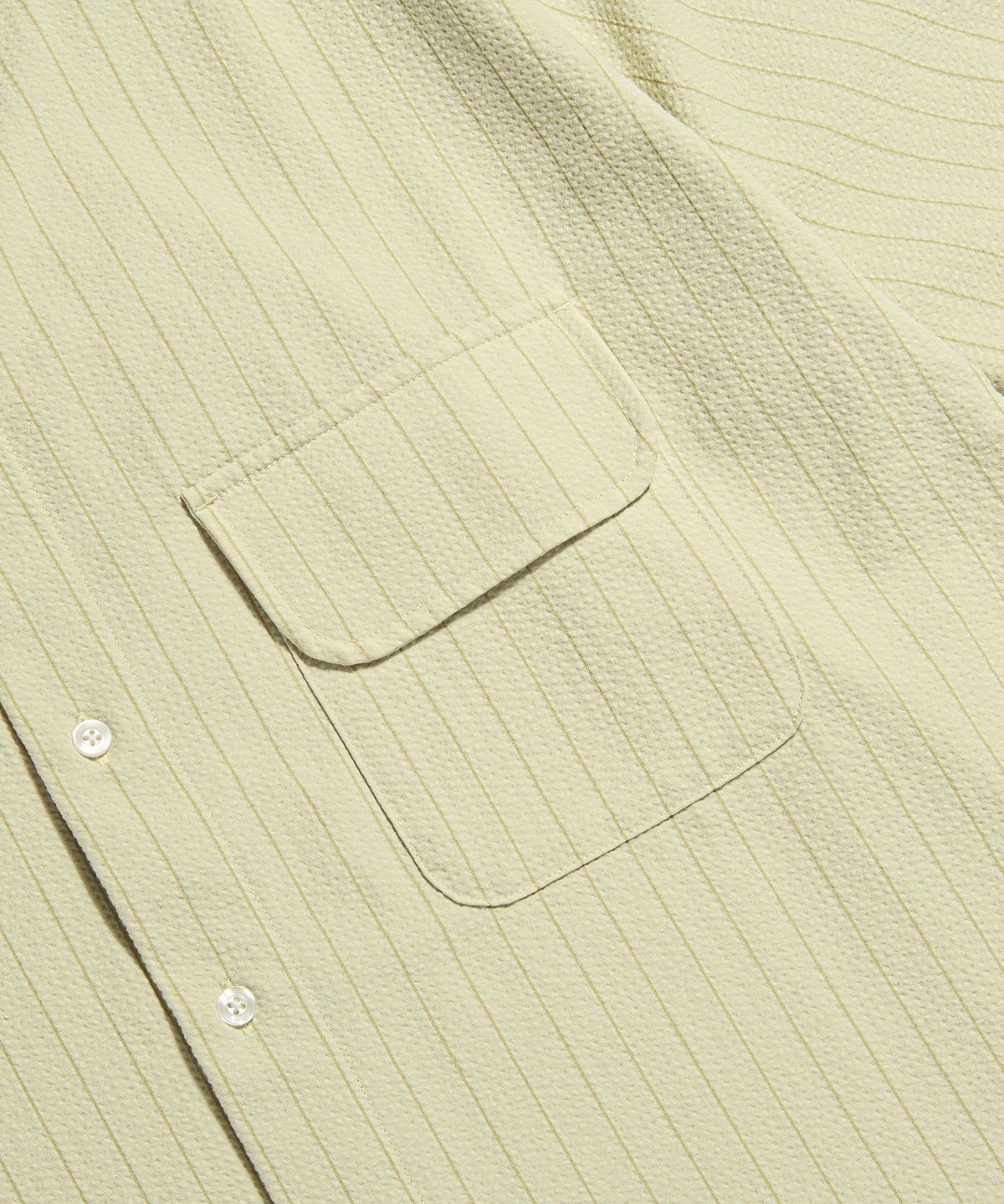 에스피오나지(ESPIONAGE) Seersucker Flap Pocket S/S Shirt Beige