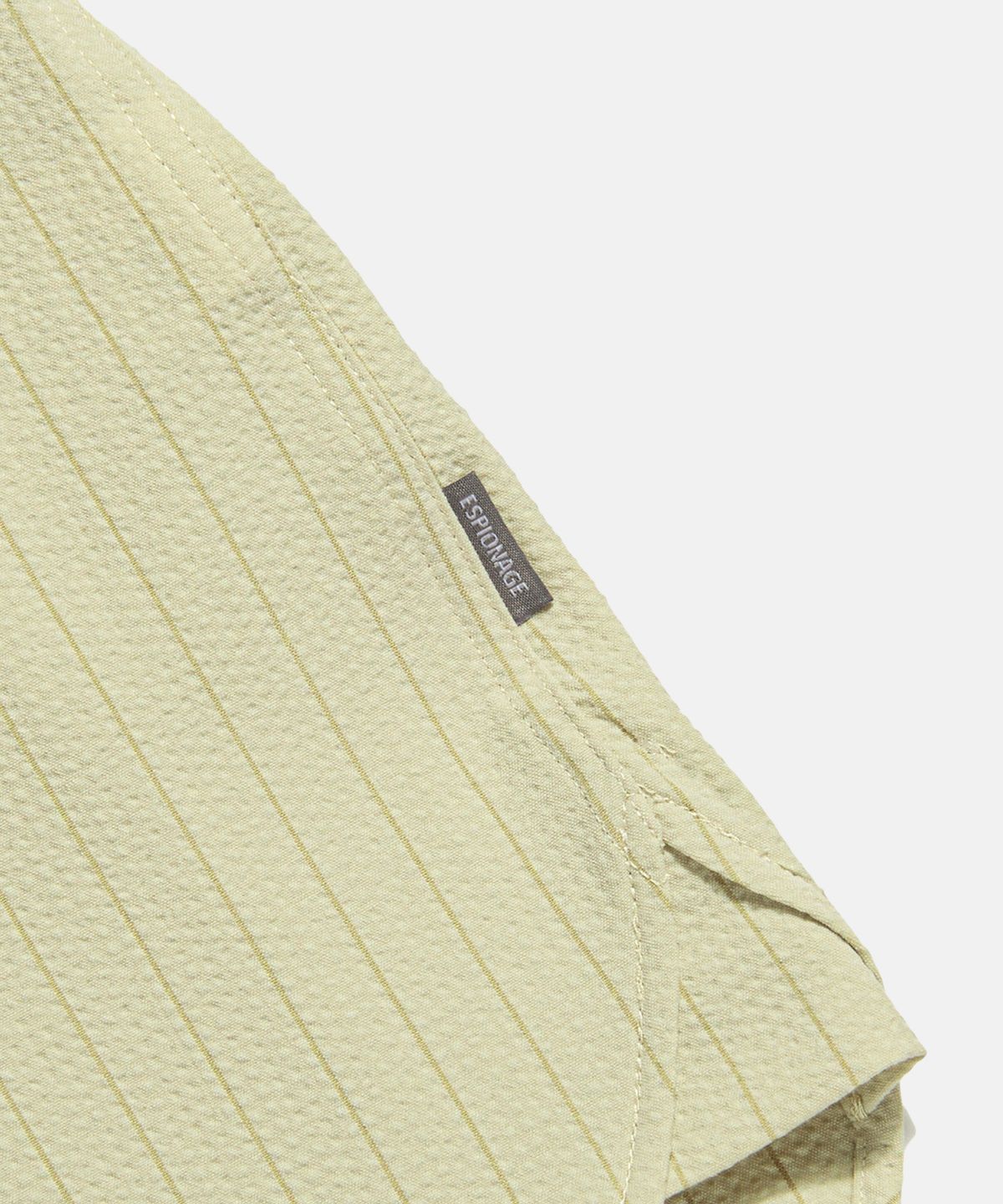 에스피오나지(ESPIONAGE) Seersucker Flap Pocket S/S Shirt Beige