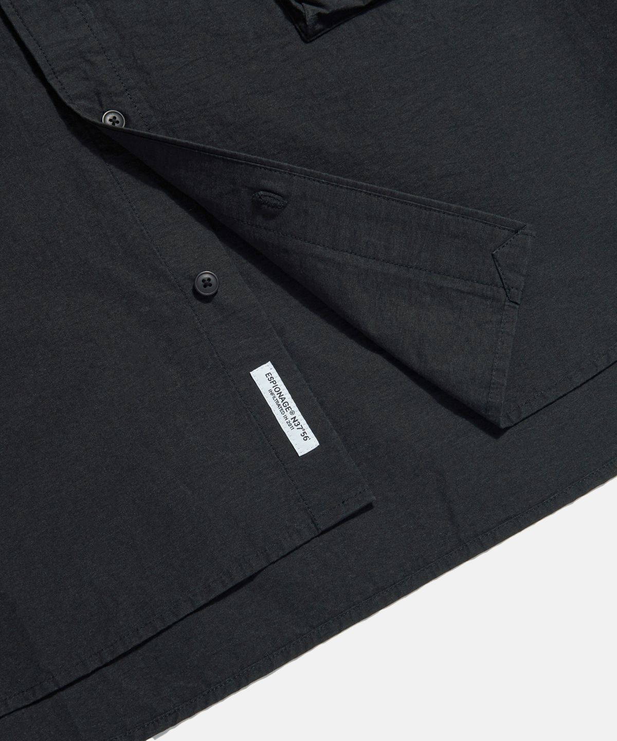 에스피오나지(ESPIONAGE) Washed CN Outdoor Shirt Black