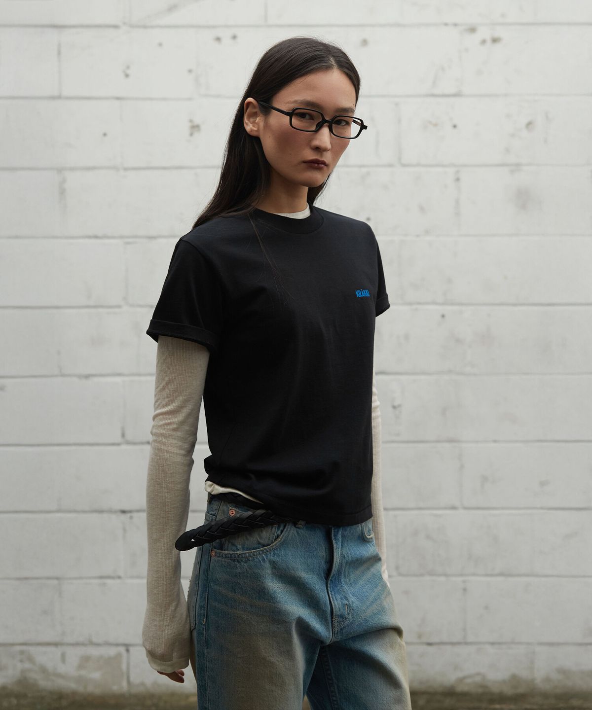 크래키(KRAKKI) [Women] Basic Logo Tee_Black [KR265PWT403]