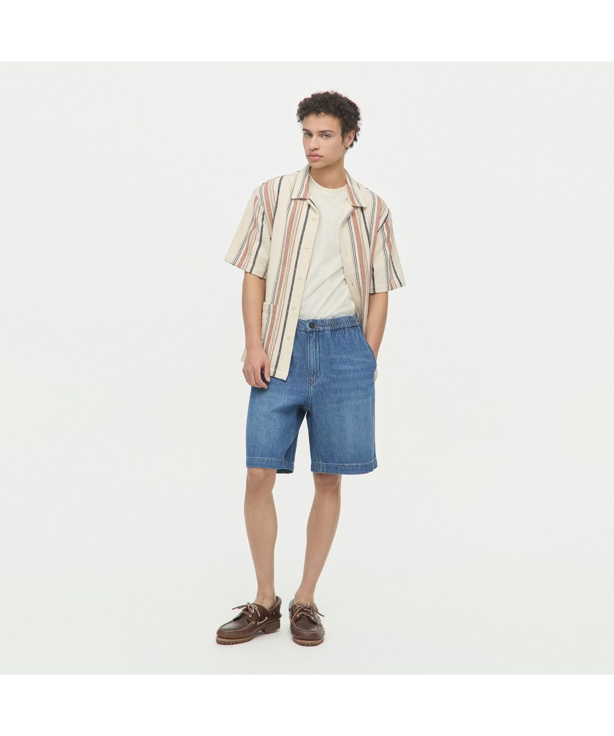 헨리코튼(HENRY COTTONS) 데님 하프 팬츠 AHPOM26501IND