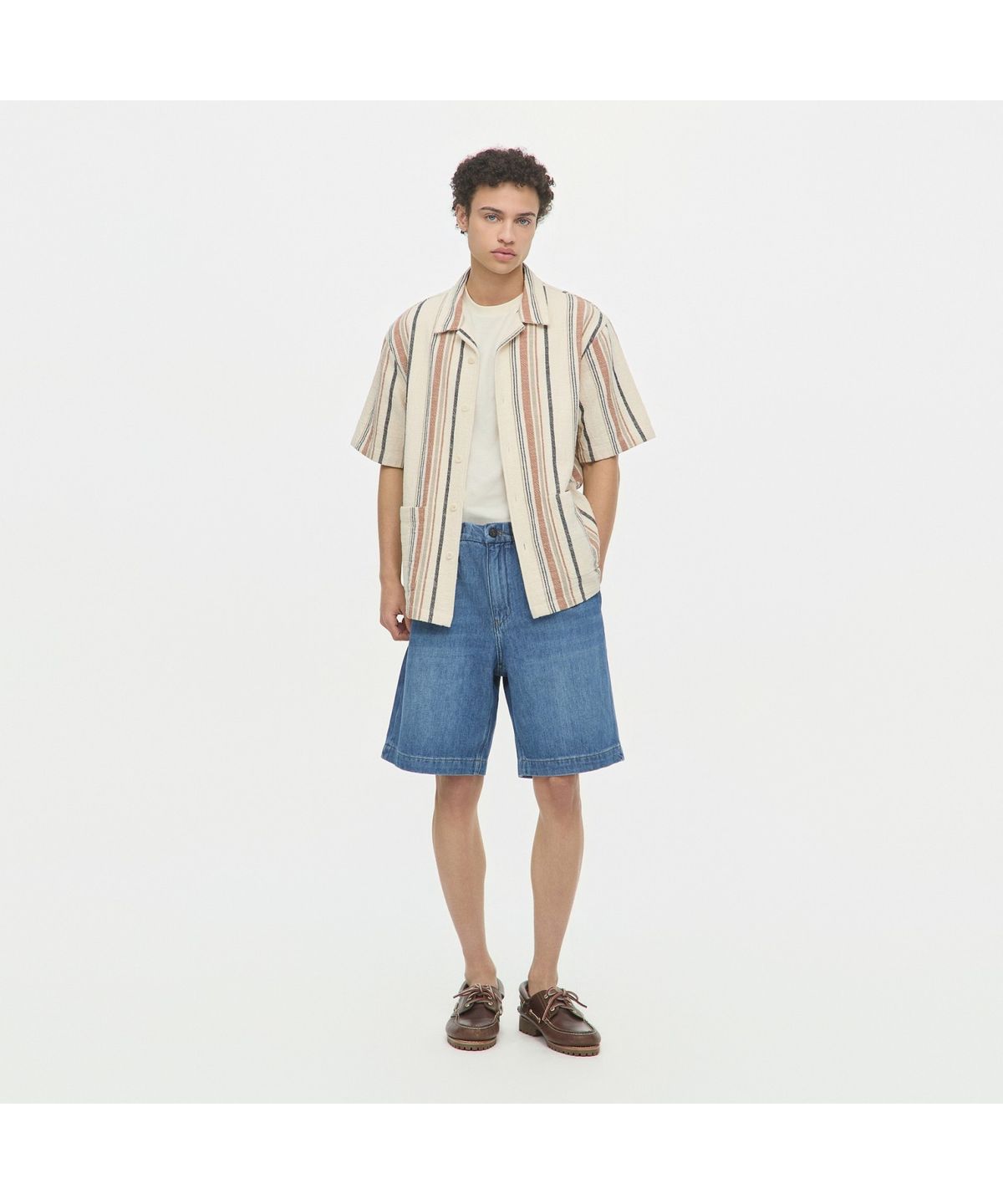 헨리코튼(HENRY COTTONS) 데님 하프 팬츠 AHPOM26501IND