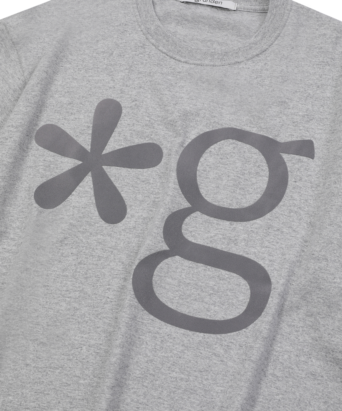 글런든(GRUNDEN) SIGNATURE LOGO T-SHIRT (MELANGE GREY)
