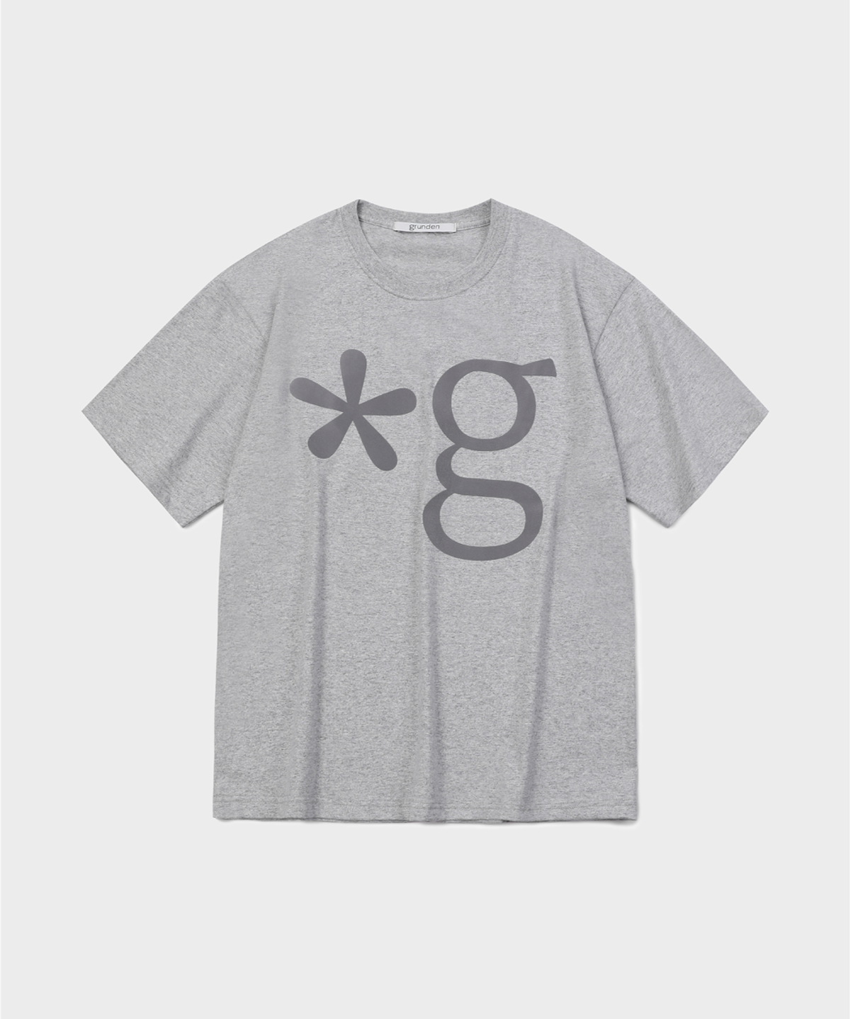 글런든(GRUNDEN) SIGNATURE LOGO T-SHIRT (MELANGE GREY)