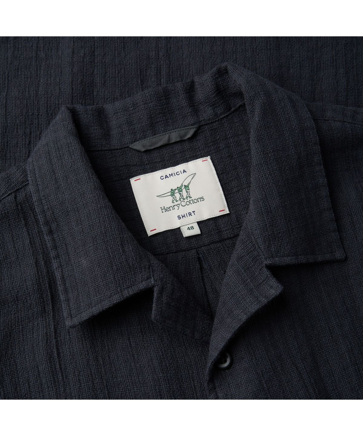헨리코튼(HENRY COTTONS) [Imported Fabric] 마레(Mare) 오픈 카라 셔츠 AHSAM26651CHR