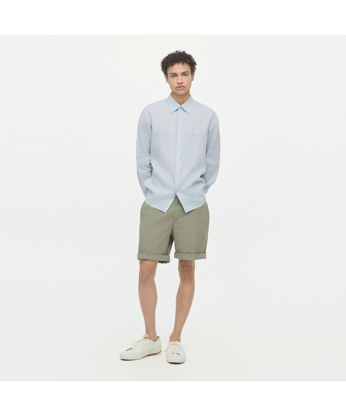 헨리코튼(HENRY COTTONS) 린넨 솔리드 셔츠 (레귤러핏) AHSAM26211BUL