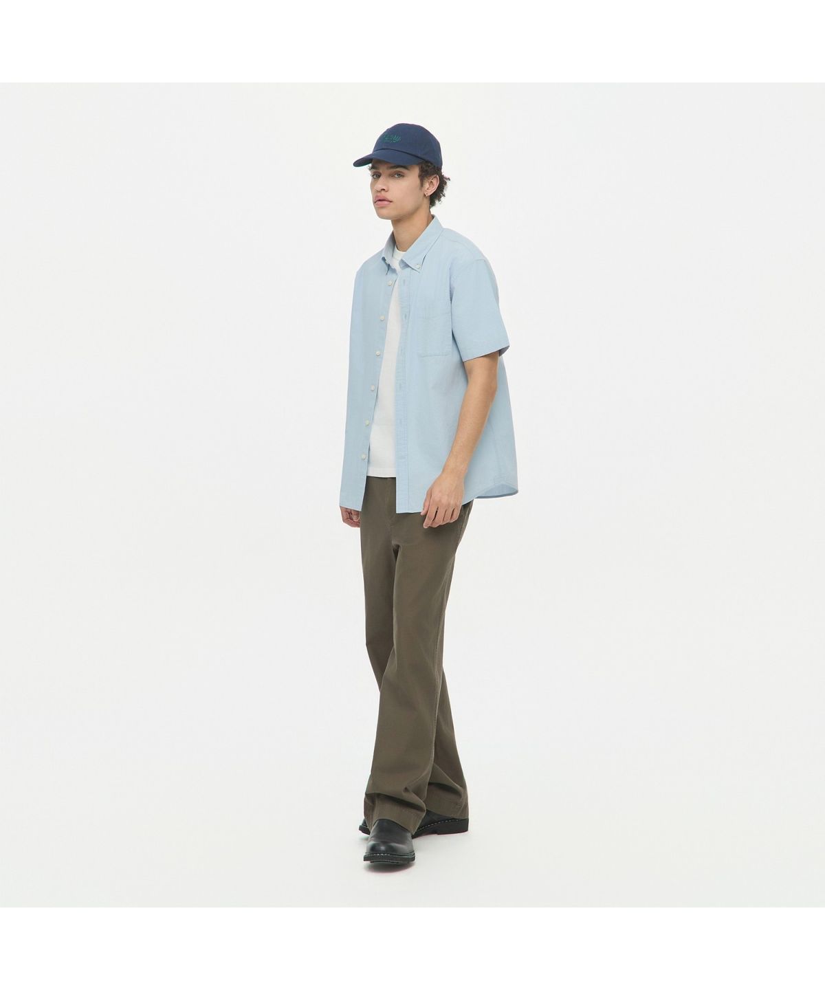 헨리코튼(HENRY COTTONS) 반팔 시어서커 셔츠 (레귤러핏) AHSAM26511BUL
