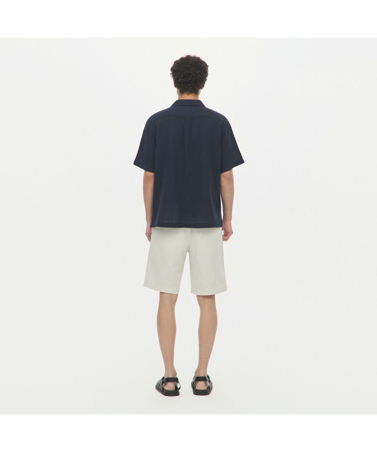 헨리코튼(HENRY COTTONS) [Imported Fabric] 마레(Mare) 오픈 카라 셔츠 AHSAM26651NYX