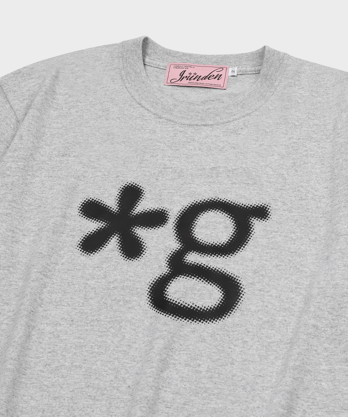 글런든(GRUNDEN) DOT LOGO T-SHIRT (MELANGE GREY)