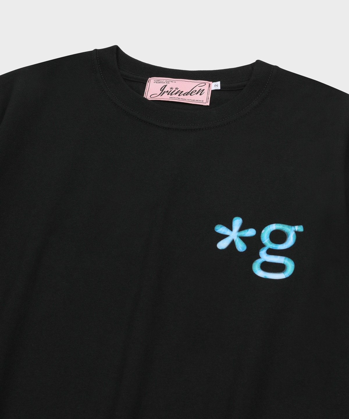 글런든(GRUNDEN) TURQUOISE LOGO T-SHIRT (BLACK)