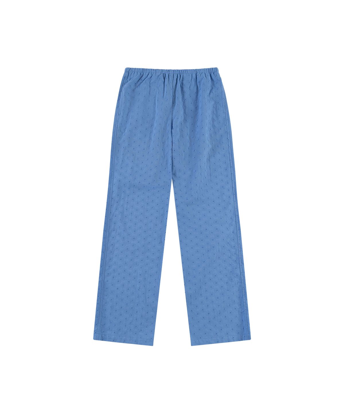 반원 아틀리에(VANONE ATELIER) P3301 플라워 엠브로이더리 팬츠_Cobalt blue