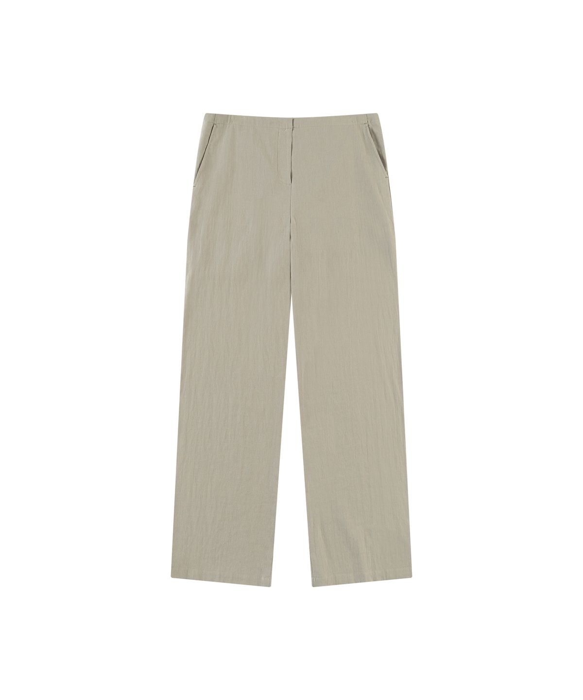 반원 아틀리에(VANONE ATELIER) P3306 리넨 블렌드 팬츠_Khaki gray