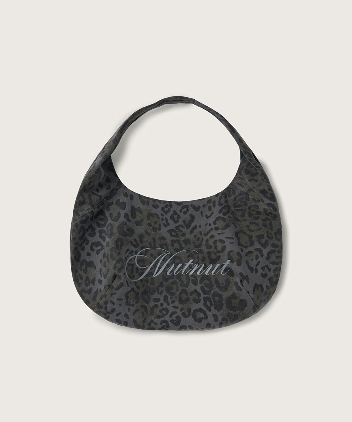 넛넛(NUTNUT) Hobo Shoulder Bag - CHARCOAL(LEOPARD)
