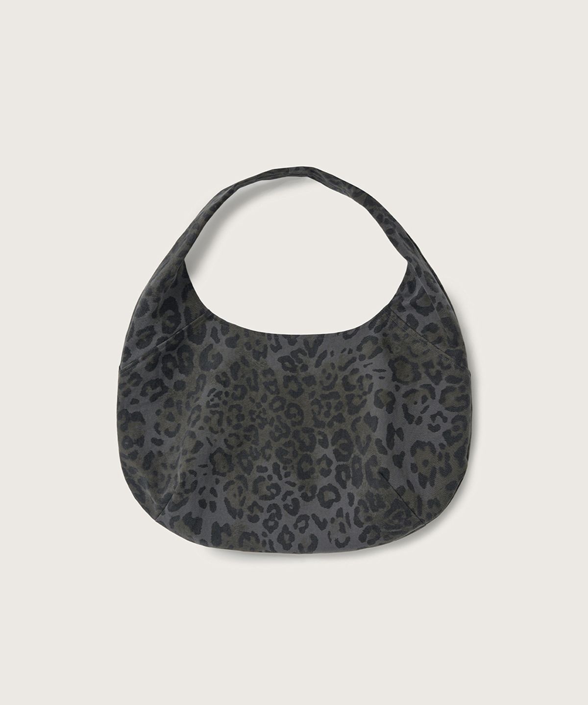 넛넛(NUTNUT) Hobo Shoulder Bag - CHARCOAL(LEOPARD)