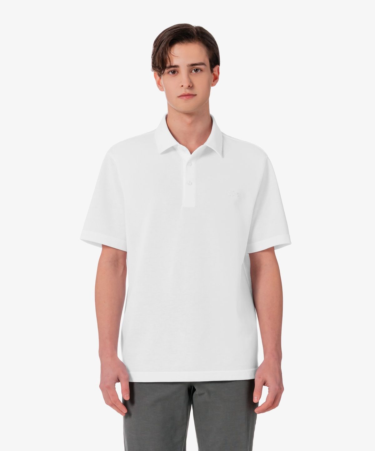 라코스테(LACOSTE) 남성 3버튼 강연 반팔 폴로 셔츠 PH662E-56G 001