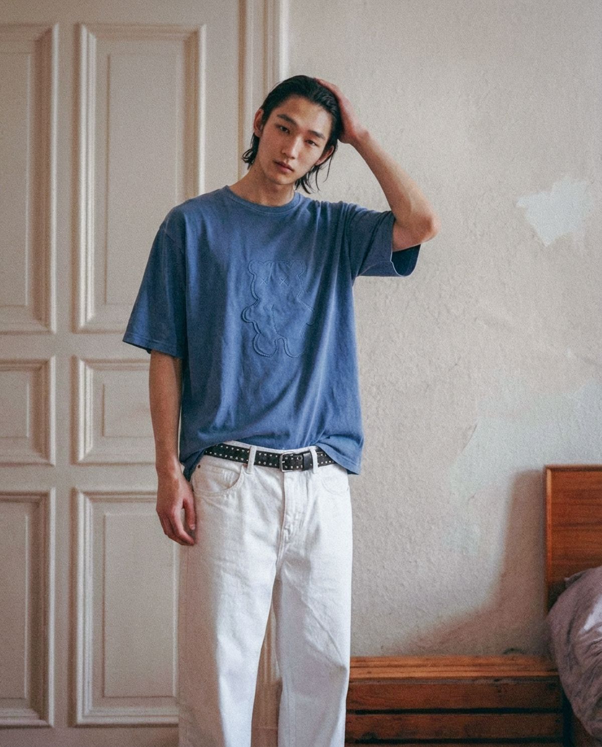 에이메이드(A MADE) [2pack] 컷오프 테디베어 아플리케 티셔츠