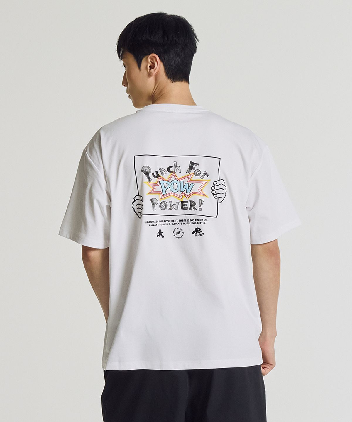 뉴발란스(NEW BALANCE) NBNEG25623 / UNI FROZEN 파워 반팔티 (WHITE)