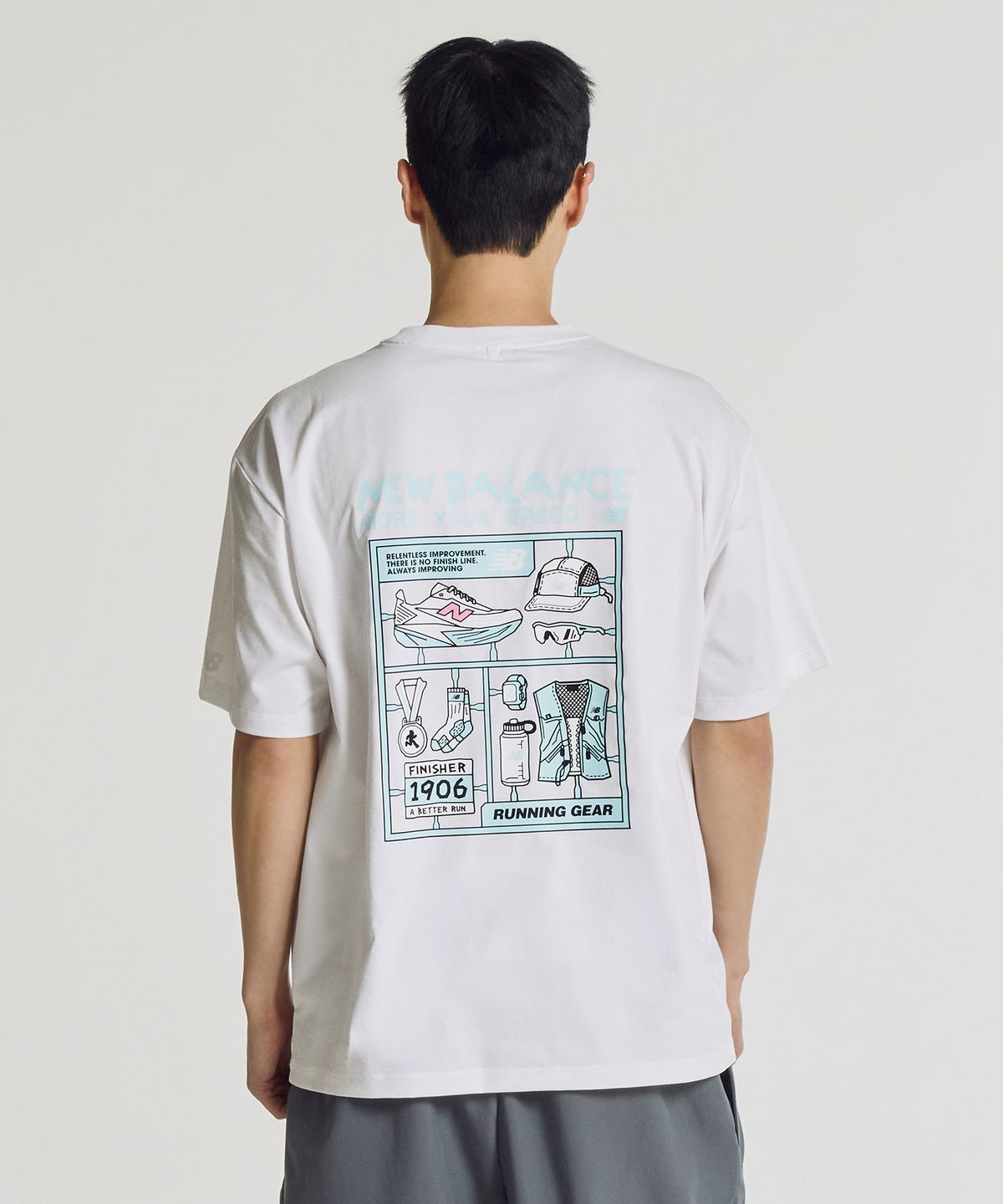 뉴발란스(NEW BALANCE) NBNEG35613 / UNI FROZEN 픽토그램 반팔티 (WHITE)