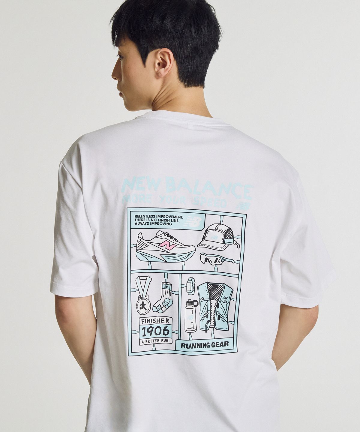 뉴발란스(NEW BALANCE) NBNEG35613 / UNI FROZEN 픽토그램 반팔티 (WHITE)