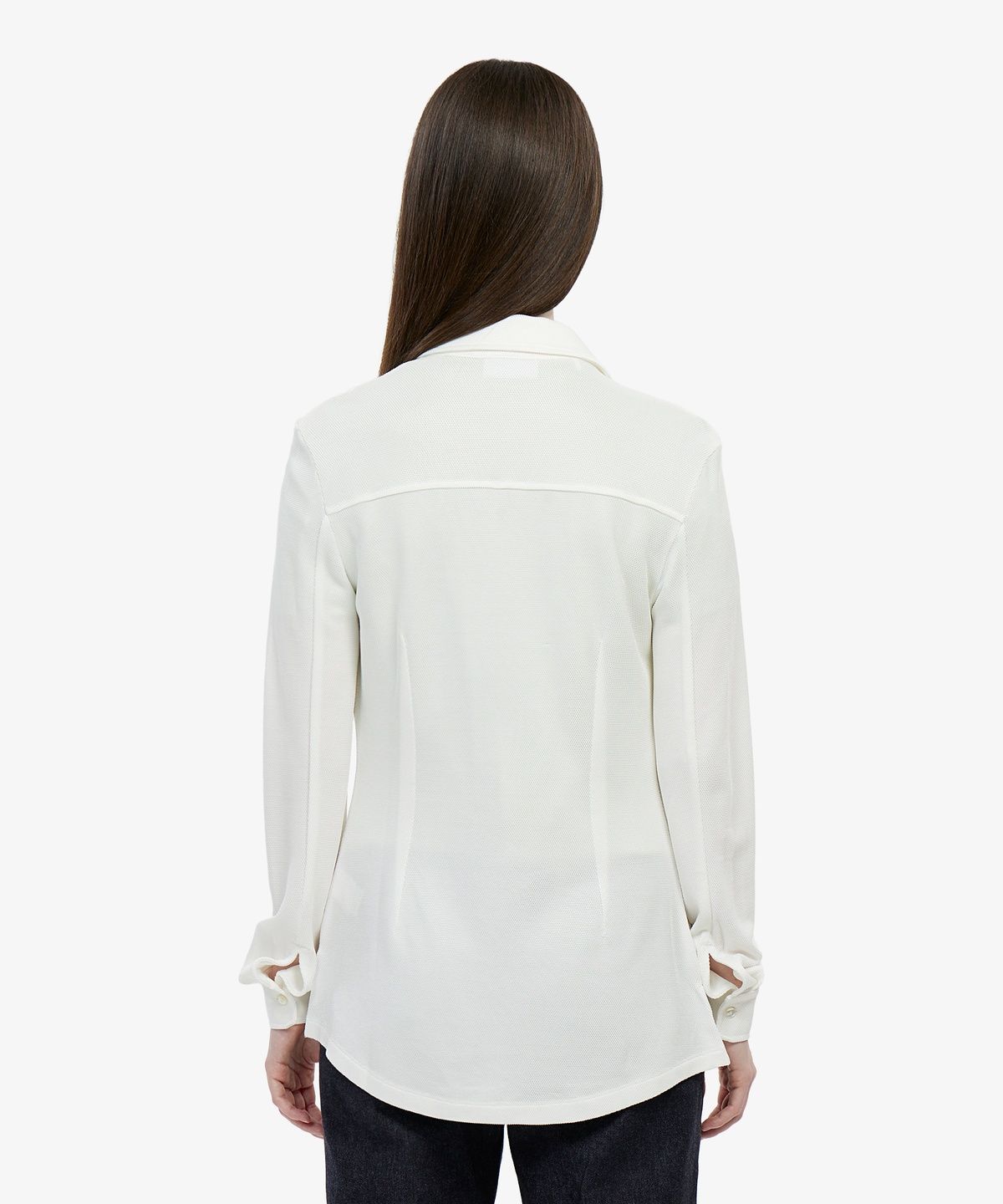 라코스테(LACOSTE) 여성 샤이니 피케 긴팔 폴로 셔츠 PF0952-56G 70V