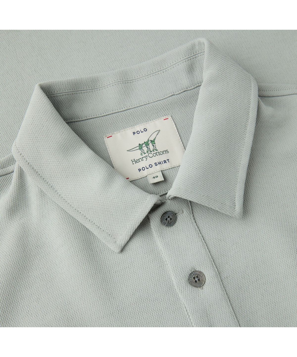 헨리코튼(HENRY COTTONS) [Imported  Fabric] 우븐 카라 반팔 티셔츠 AHTAM26401BEL