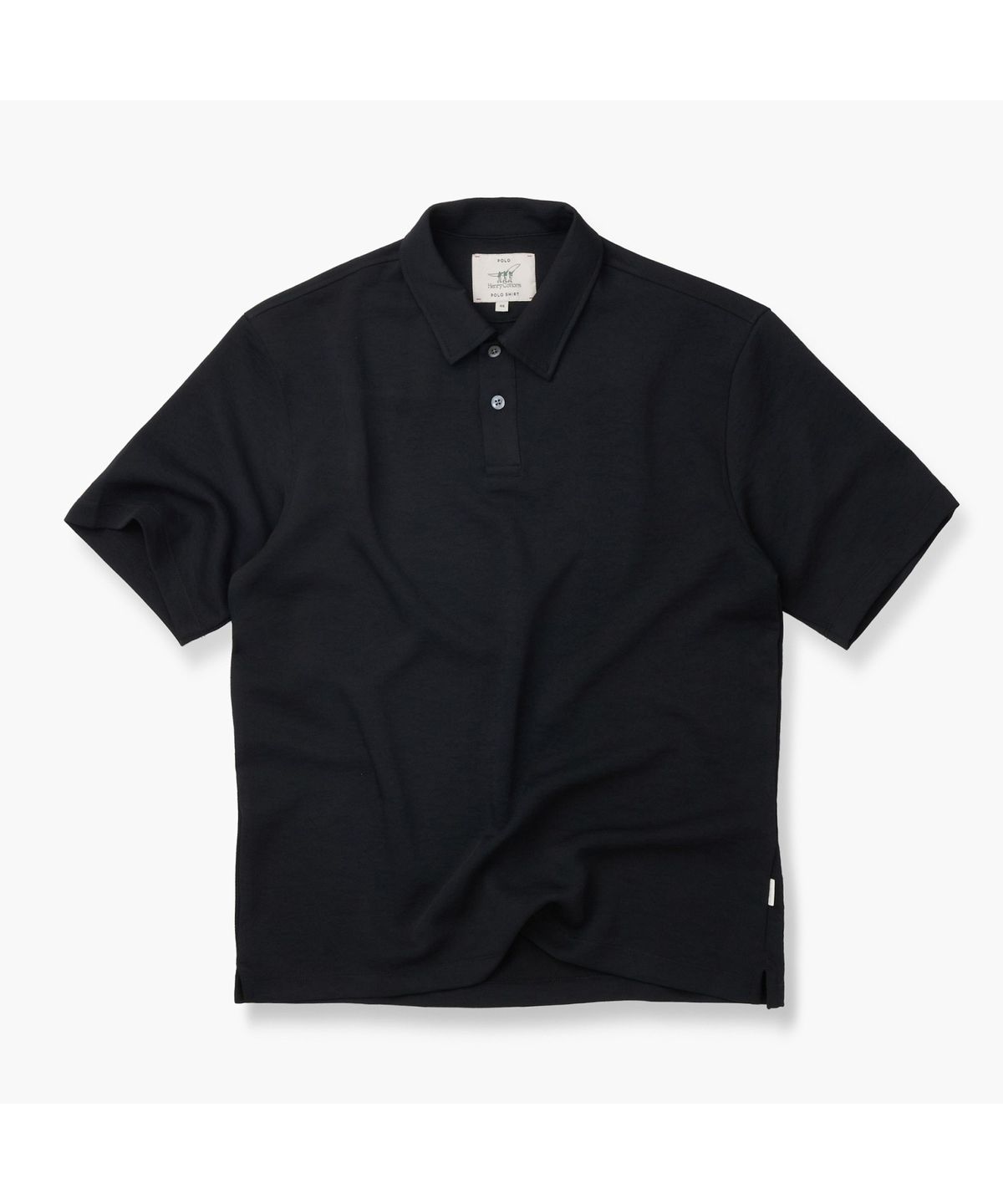 헨리코튼(HENRY COTTONS) [Imported  Fabric] 우븐 카라 반팔 티셔츠 AHTAM26401BKX