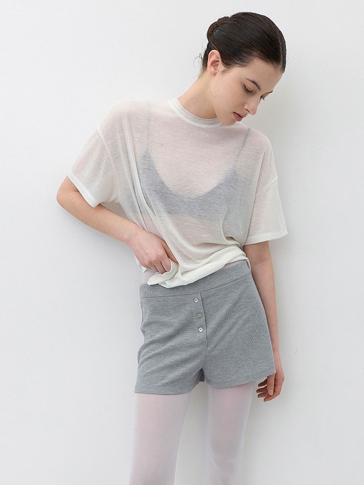 아틀리에 나인(ATELIER NAIN) AN WAFFLE BANDING SHORTS (PT-5783)
