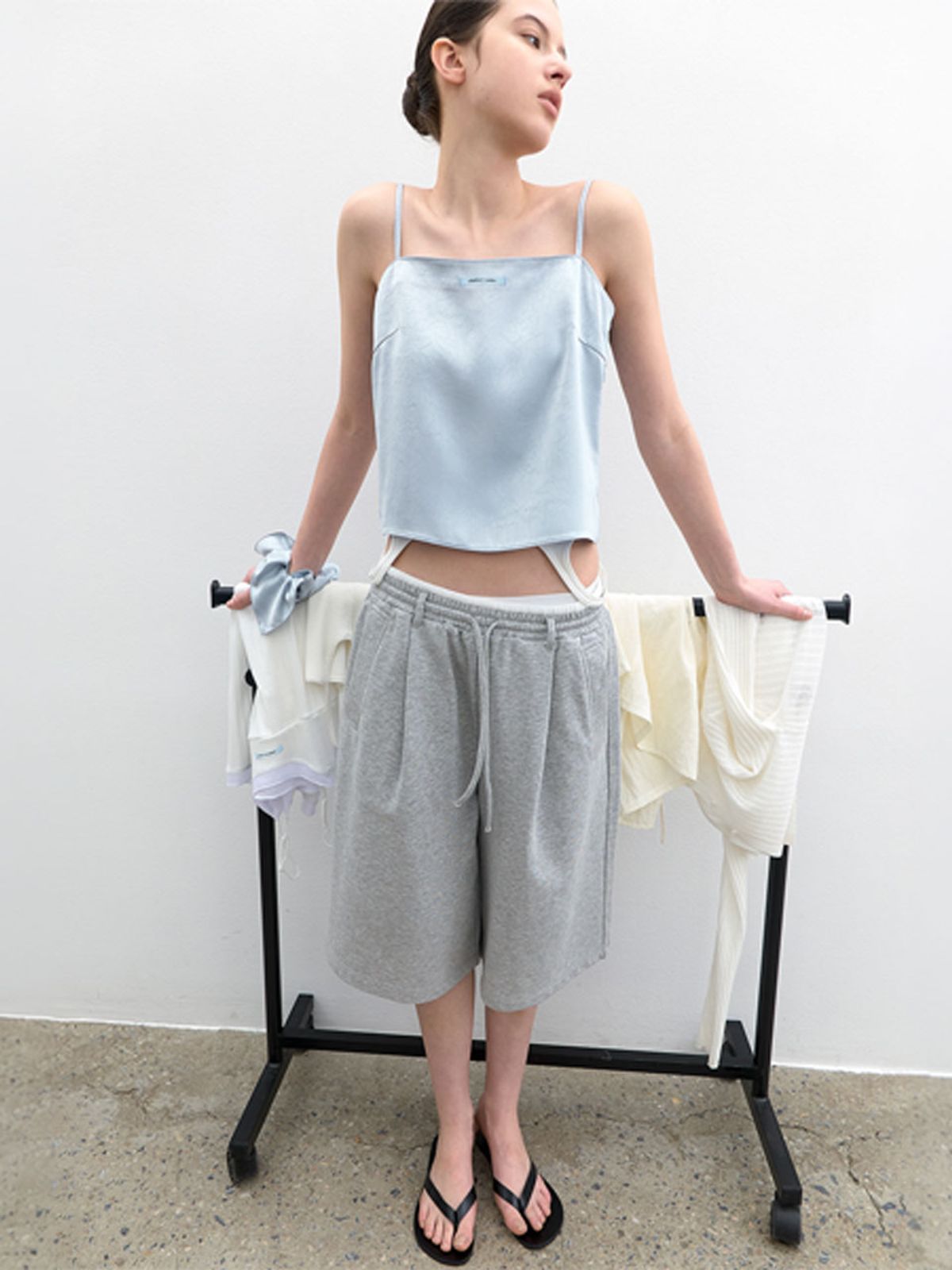 아틀리에 나인(ATELIER NAIN) AN CONTRAST WAIST BAND BURMUDA PANTS (PT-5785)