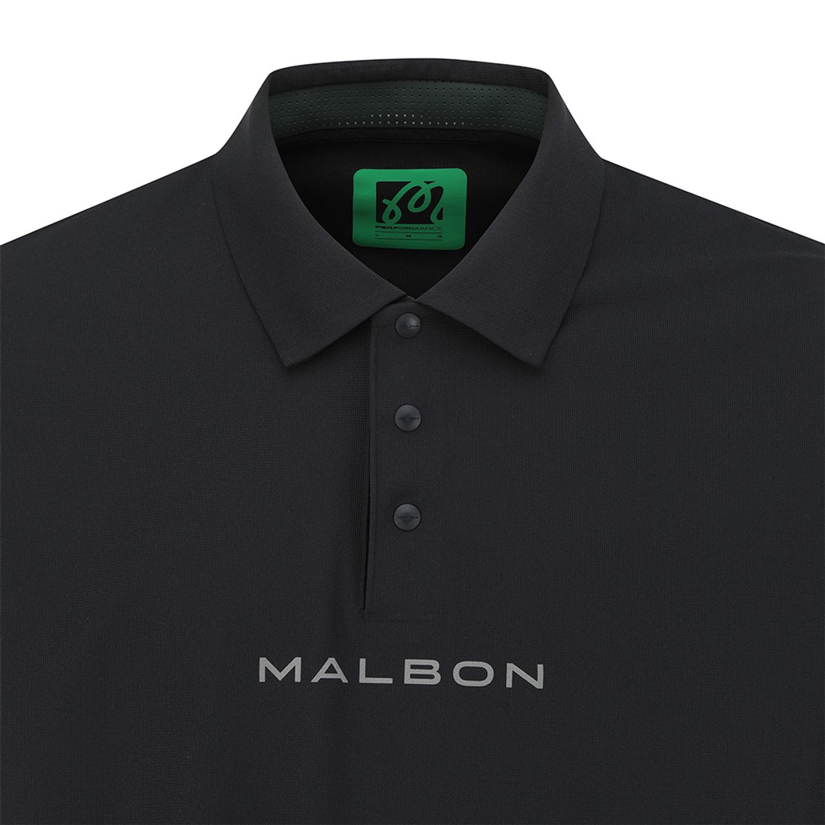 말본 골프(MALBON GOLF) 퍼포먼스 반팔 폴로 티셔츠 BLACK (MAN)