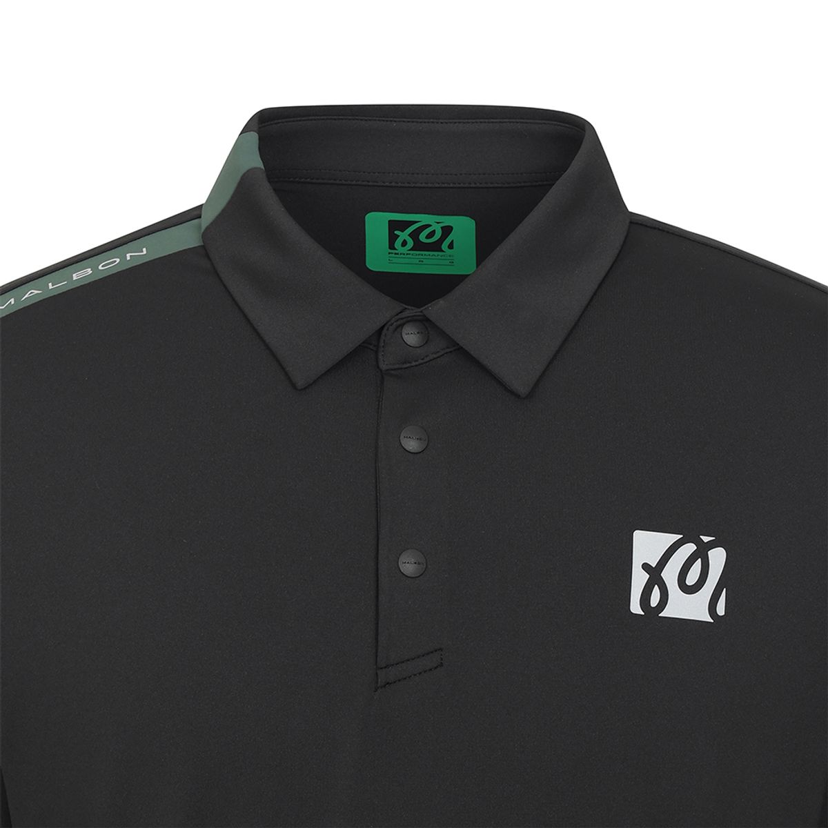 말본 골프(MALBON GOLF) 퍼포먼스 폴로 티셔츠 BLACK (MAN)