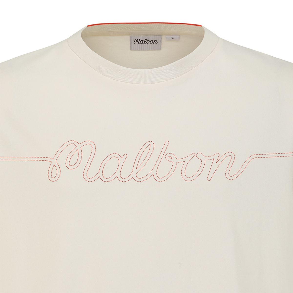말본 골프(MALBON GOLF) 버킷 스티치 유니 라운드 티셔츠 CREAM