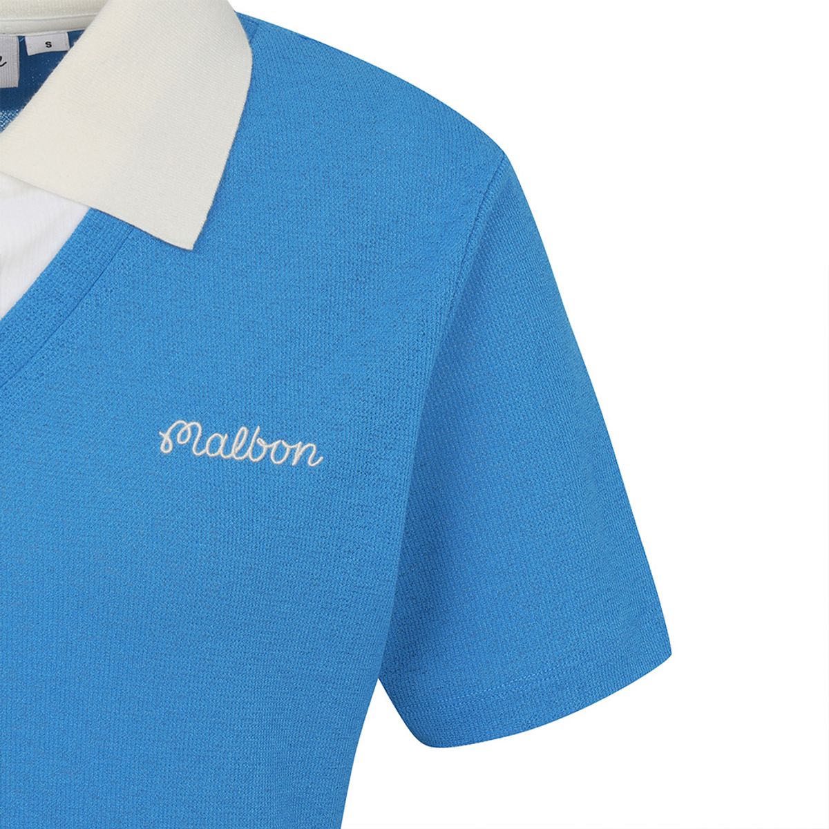 말본 골프(MALBON GOLF) 레이어드 카라 티셔츠 BLUE (WOMAN)