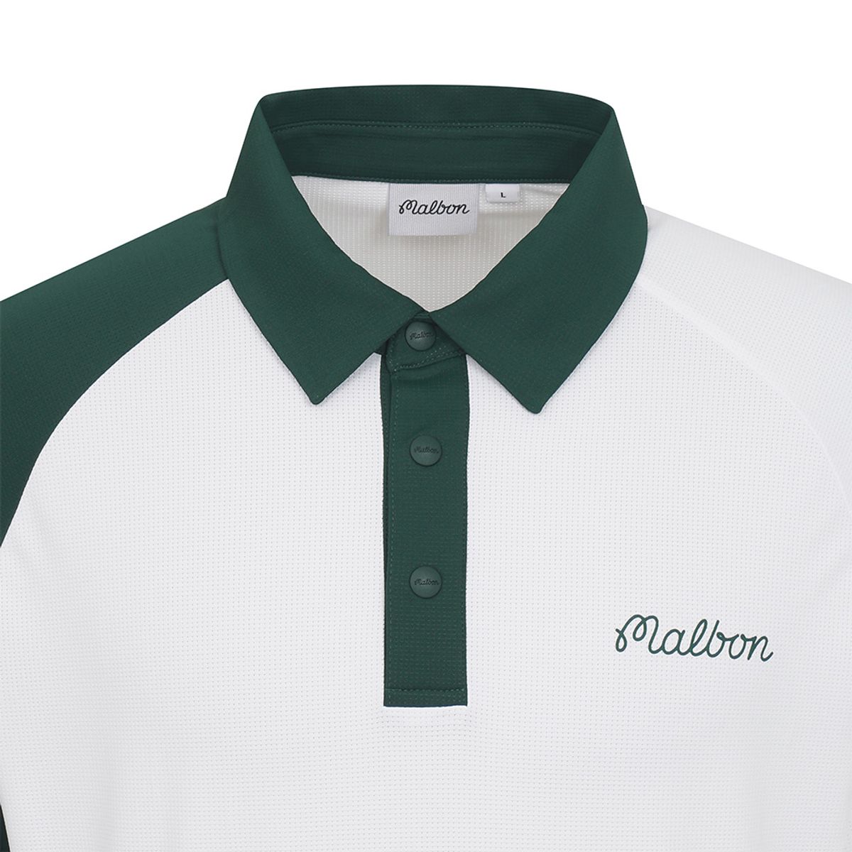 말본 골프(MALBON GOLF) 소매배색 폴로 티셔츠 GREEN (MAN)